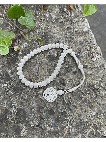 Aşk Düğümü Tek Püsküllü Gümüş Kazaziye Tesbih - Özel hediyelik parça