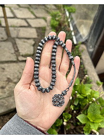 Aşk Düğümü Tek Püsküllü Gümüş Kazaziye Tesbih - Özel hediyelik parça