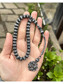 Aşk Düğümü Tek Püsküllü Gümüş Kazaziye Tesbih - Özel hediyelik parça