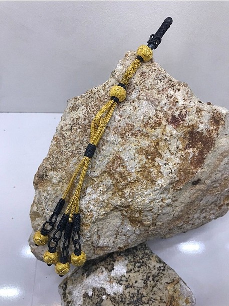 Çakırbey Gold Siyah Tesbih Püskülü
