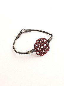 El Örgüsü Kazaziye Oksitli Gümüş Bileklik | Aşk Düğümü Model | Özel Ölçü & Renk Seçeneğiyle Hediye