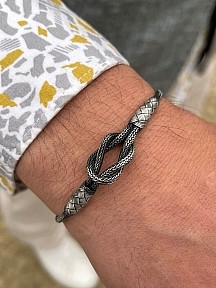 Gemici Düğümü Gümüş Kazaziye Bileklik