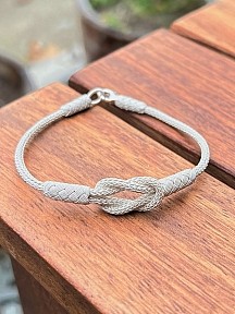 Gemici Düğümü Gümüş Kazaziye Bileklik
