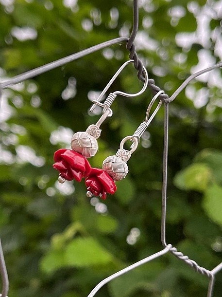 Gül Detaylı Gümüş Kazaziye Küpe