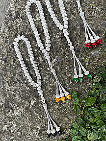 Gül Detaylı Üç Sallantılı Gümüş Rengi Gümüş Kazaziye Tesbih - Kazaz Tesbih Sevenlere En Güzel Hediye