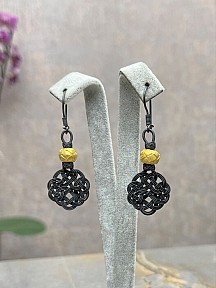 Gümüş Kazaziye Aşk Düğümü Kolye Küpe Set - Set010 Hediyelik Özel Koleksiyon