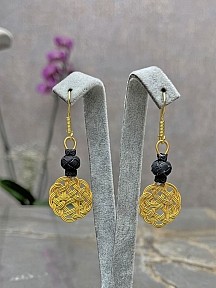 Gümüş Kazaziye Aşk Düğümü Kolye Küpe Set - Set010 Hediyelik Özel Koleksiyon