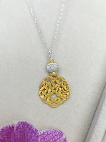 Gümüş Kazaziye Aşk Düğümü Kolye Küpe Set - Set010 Hediyelik Özel Koleksiyon