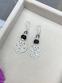Gümüş Kazaziye Aşk Düğümü Kolye Küpe Set - Set010 Hediyelik Özel Koleksiyon