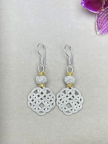 Gümüş Kazaziye Aşk Düğümü Kolye Küpe Set - Set010 Hediyelik Özel Koleksiyon