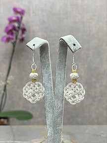 Gümüş Kazaziye Aşk Düğümü Kolye Küpe Set - Set010 Hediyelik Özel Koleksiyon
