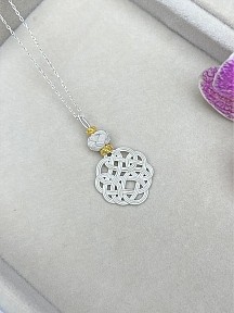 Gümüş Kazaziye Aşk Düğümü Kolye Küpe Set - Set010 Hediyelik Özel Koleksiyon