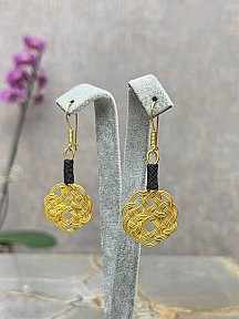 Gümüş Kazaziye Aşk Düğümü Kolye Küpe Set - Set03