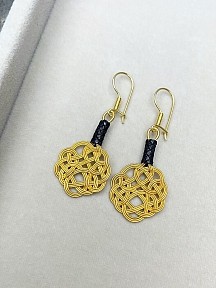 Gümüş Kazaziye Aşk Düğümü Kolye Küpe Set - Set03