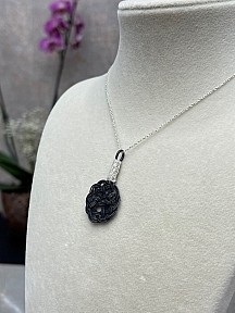 Gümüş Kazaziye Aşk Düğümü Kolye Küpe Set - Set03