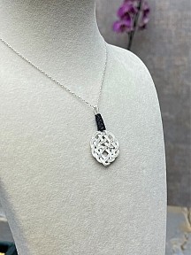 Gümüş Kazaziye Aşk Düğümü Kolye Küpe Set - Set03