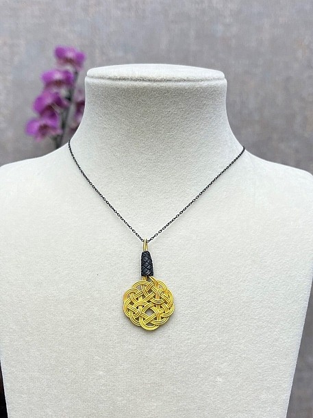 Gümüş Kazaziye Aşk Düğümü Kolye Küpe Set - Set03
