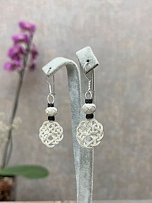 Gümüş Kazaziye Aşk Düğümü Kolye Küpe Set - Set04 Iki Sıralı