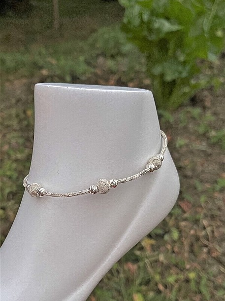 Gümüş Kazaziye Dorika Detaylı Halhal 03