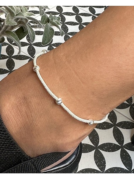 Gümüş Kazaziye Dorika Detaylı Halhal