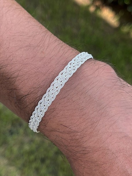 Gümüş Kazaziye El Örgüsü Bileklik Bıl2007