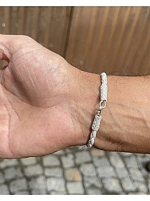 Gümüş Kazaziye El Örgüsü Bileklik Bıl2010