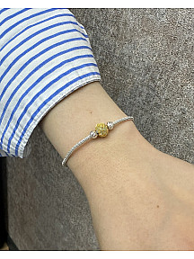 Gümüş Kazaziye Gümüş Dorika Boncuklu Bileklik