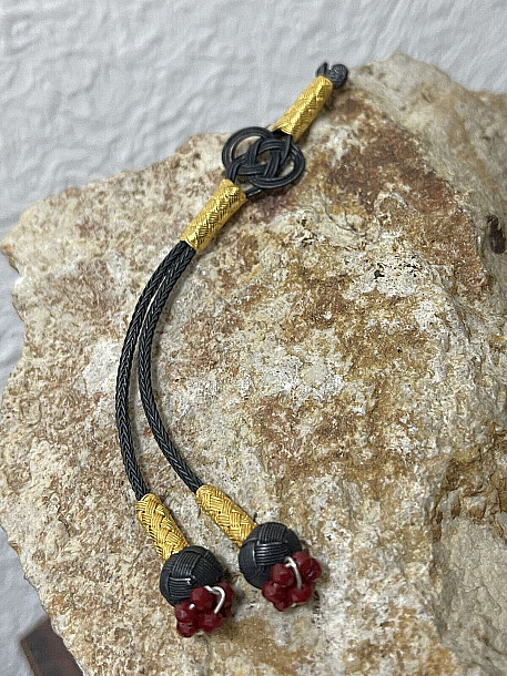 Gümüş Kazaziye İkili Tesbih Püskülü