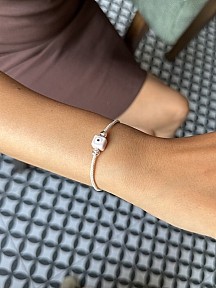 Gümüş Kazaziye Nazar Boncuklu ve Dorika Detaylı Bileklik