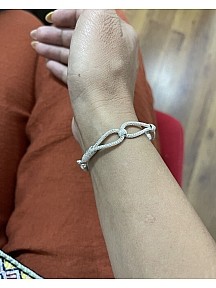 Gümüş Kazaziye Örgü Bileklik BIL068 - Uniseks Kullanıma Uygun Hediye İçin Uygun