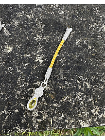 Gümüş Kazaziye Renkli Zirkon Taş Modelli Tekli Kısa Tesbih Püskülü, Küçük Boy Tespihler İçin Uygun