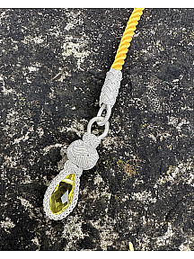 Gümüş Kazaziye Renkli Zirkon Taş Modelli Tekli Kısa Tesbih Püskülü, Küçük Boy Tespihler İçin Uygun