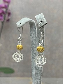 Gümüş Kazaziye Şems Düğümü Kolye Küpe Set - Set09