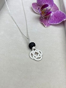 Gümüş Kazaziye Şems Düğümü Kolye Küpe Set - Set09