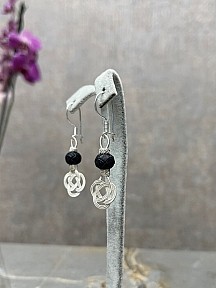 Gümüş Kazaziye Şems Düğümü Kolye Küpe Set - Set09