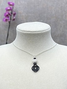 Gümüş Kazaziye Şems Düğümü Kolye Küpe Set - Set09