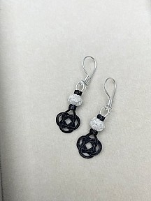 Gümüş Kazaziye Şems Düğümü Kolye Küpe Set - Set09