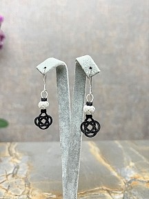 Gümüş Kazaziye Şems Düğümü Kolye Küpe Set - Set09