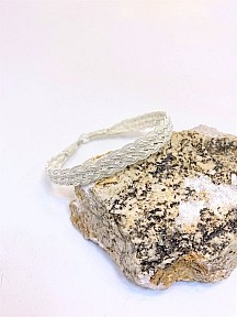 Gümüş Kazaziye Sepet Örgü Bileklik