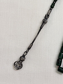 Gümüş Kazaziye Tekli Püsküllü Hediyelik Ateş/ Sıkma Kehribar Özel İşçilikli Tespih, Kutulu Ürün