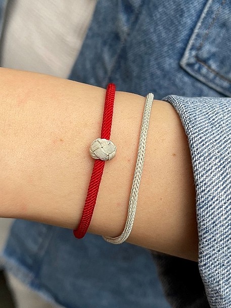 Gümüş Kazaziye Zincir Ve Top Detaylı Renkli Ikili Bileklik Seti