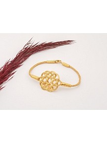 Kadın Aşk Düğümü Gold Gümüş Bileklik