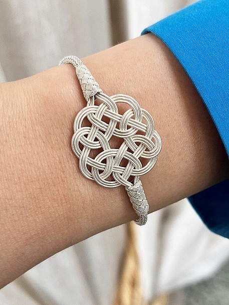 Kadın Gümüş Aşk Düğümü Bileklik