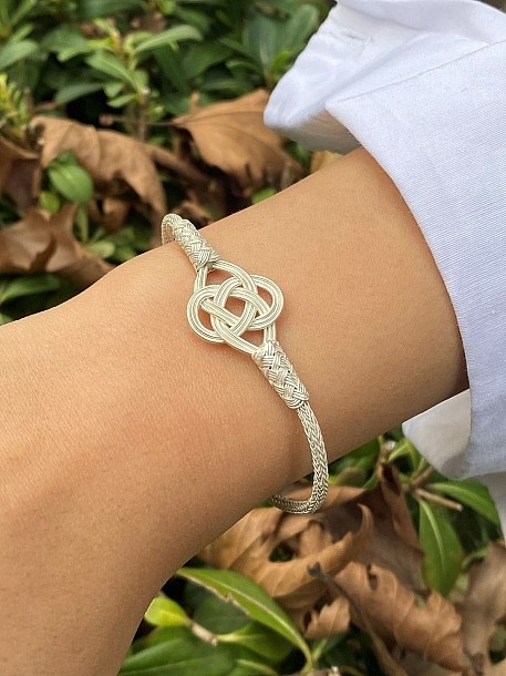 Kadın Şems Düğümü Gümüş Bileklik