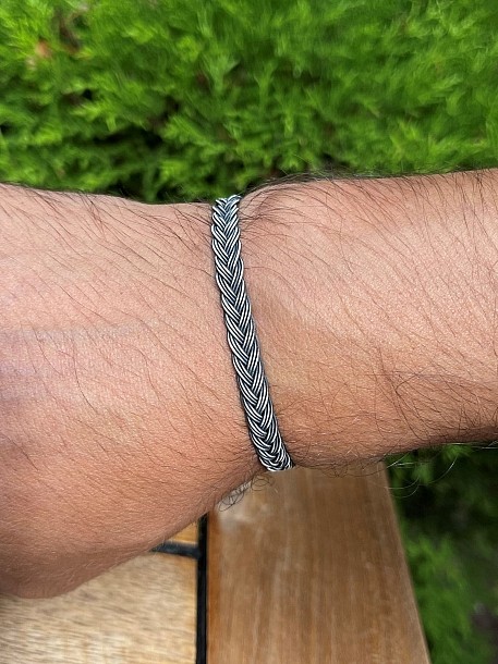 Kazaziye El Örgüsü Gümüş Bileklik Bıl2012