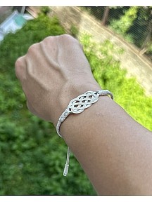 Kelt Düğümü Gümüş Bileklik Asansörlü Model