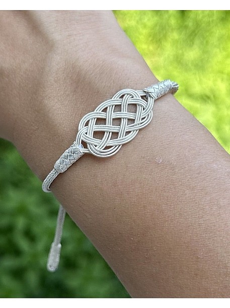 Kelt Düğümü Gümüş Bileklik Asansörlü Model