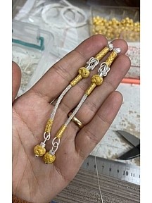Klasik Model Kazaziye Yaldız Gümüş Kombin Tekli Püskül