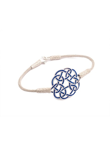 El Örgüsü Kazaziye Gümüş Bileklik | Aşk Düğümü Model | Özel Ölçü & Renk Seçeneğiyle Hediye