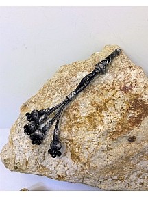 Şahinbey Siyah Tomurcuk Oksitli Gümüş Tesbih Püskülü